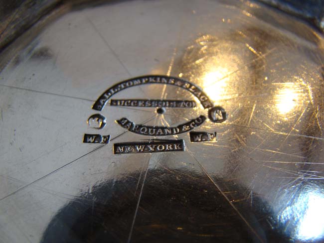 A large 19th century engraved coin silver sugar bowl inscribed “Maggie to her Mother“ — image 3